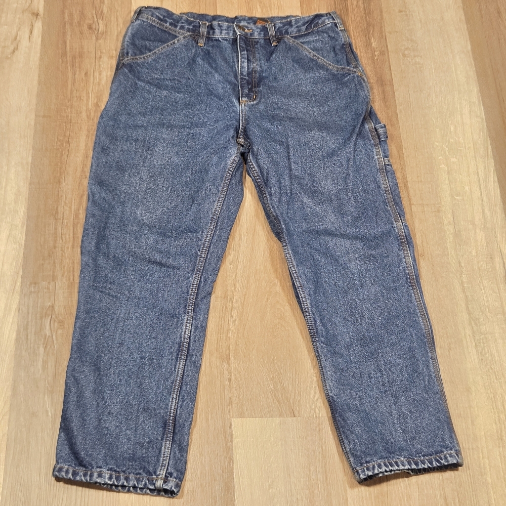 Guide Gear Fleece Lined Men's 36 X 29 Regular Fit Blue Denim Pants